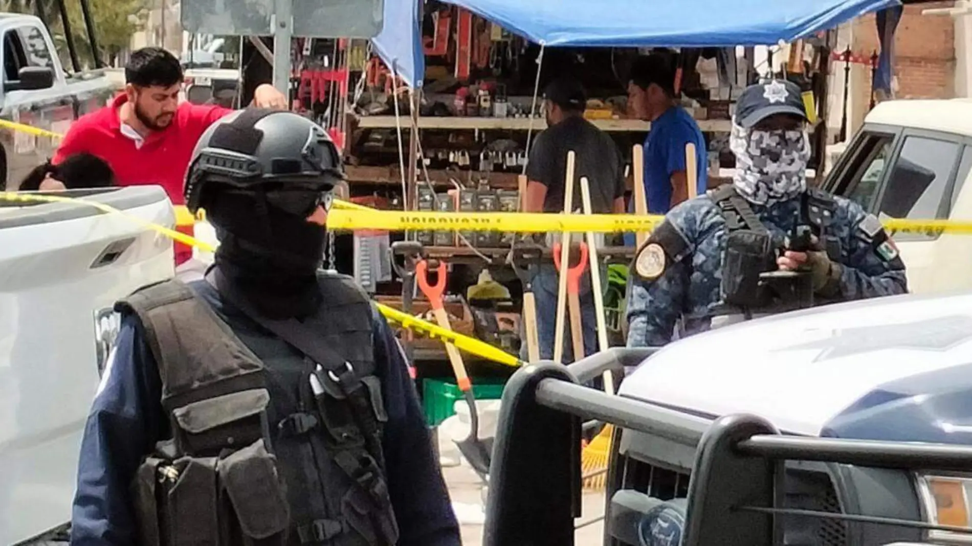 Zona de intervención homicidio en Fresnillo, Zacatecas